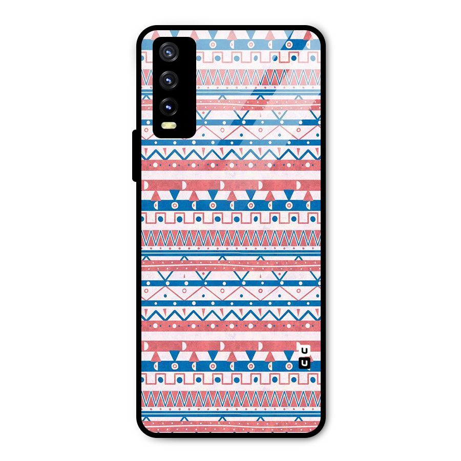 Seamless Ethnic Pattern Metal Back Case for Vivo Y20