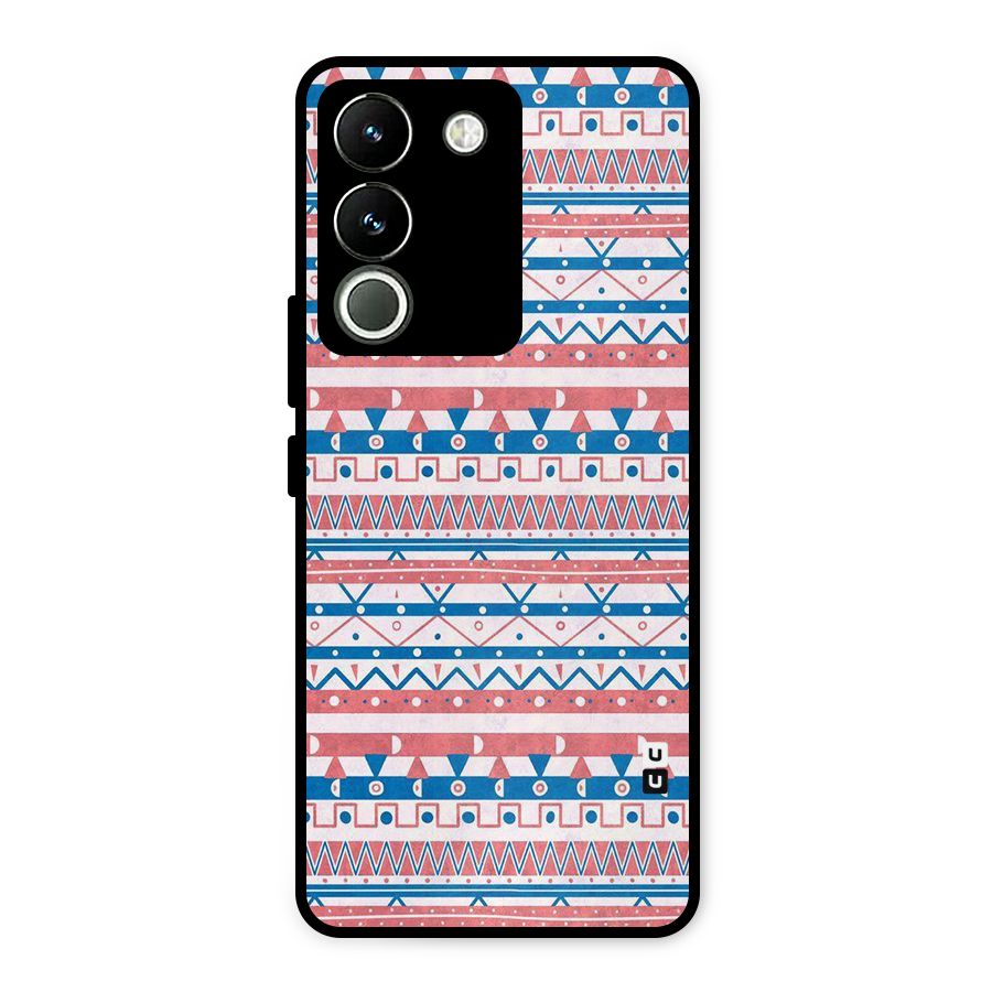 Seamless Ethnic Pattern Metal Back Case for Vivo Y200