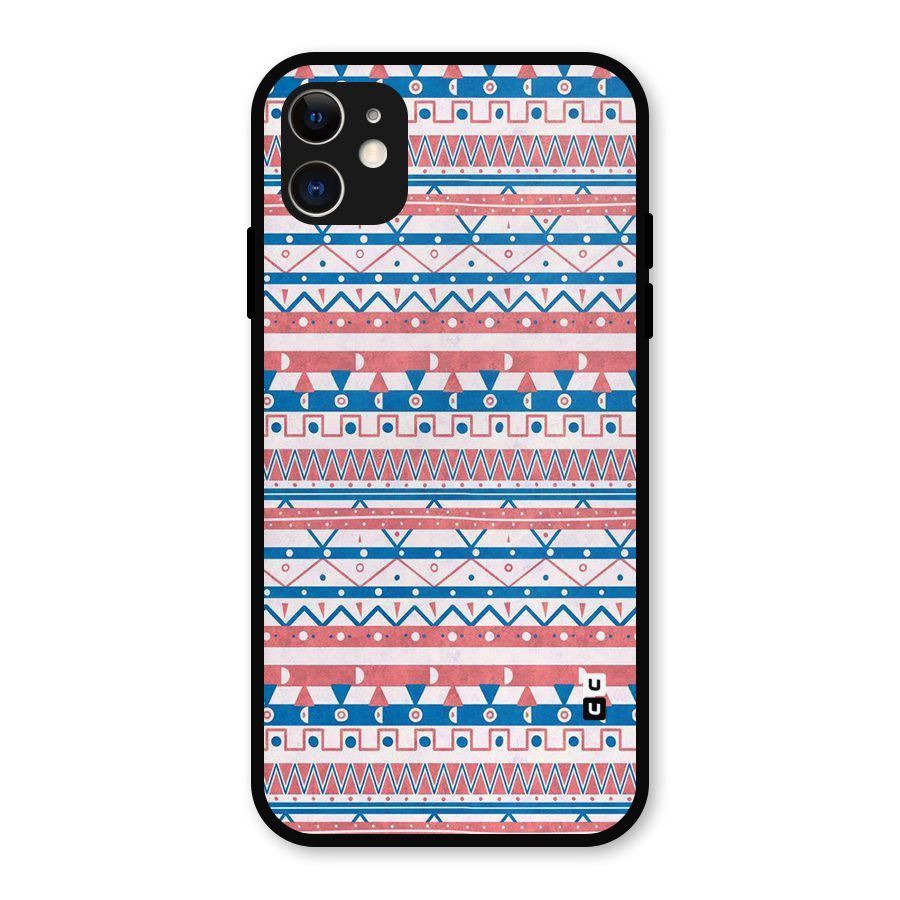 Seamless Ethnic Pattern Metal Back Case for iPhone 11