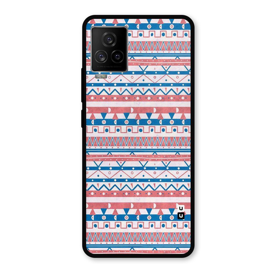 Seamless Ethnic Pattern Metal Back Case for iQOO 7 Legend 5G