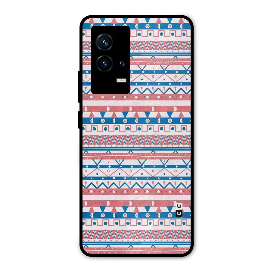 Seamless Ethnic Pattern Metal Back Case for iQOO 9 5G