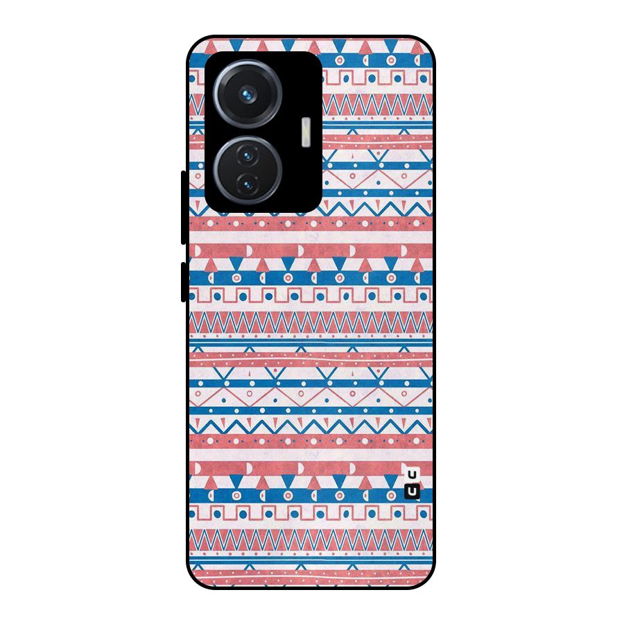 Seamless Ethnic Pattern Metal Back Case for iQOO Z6 44W