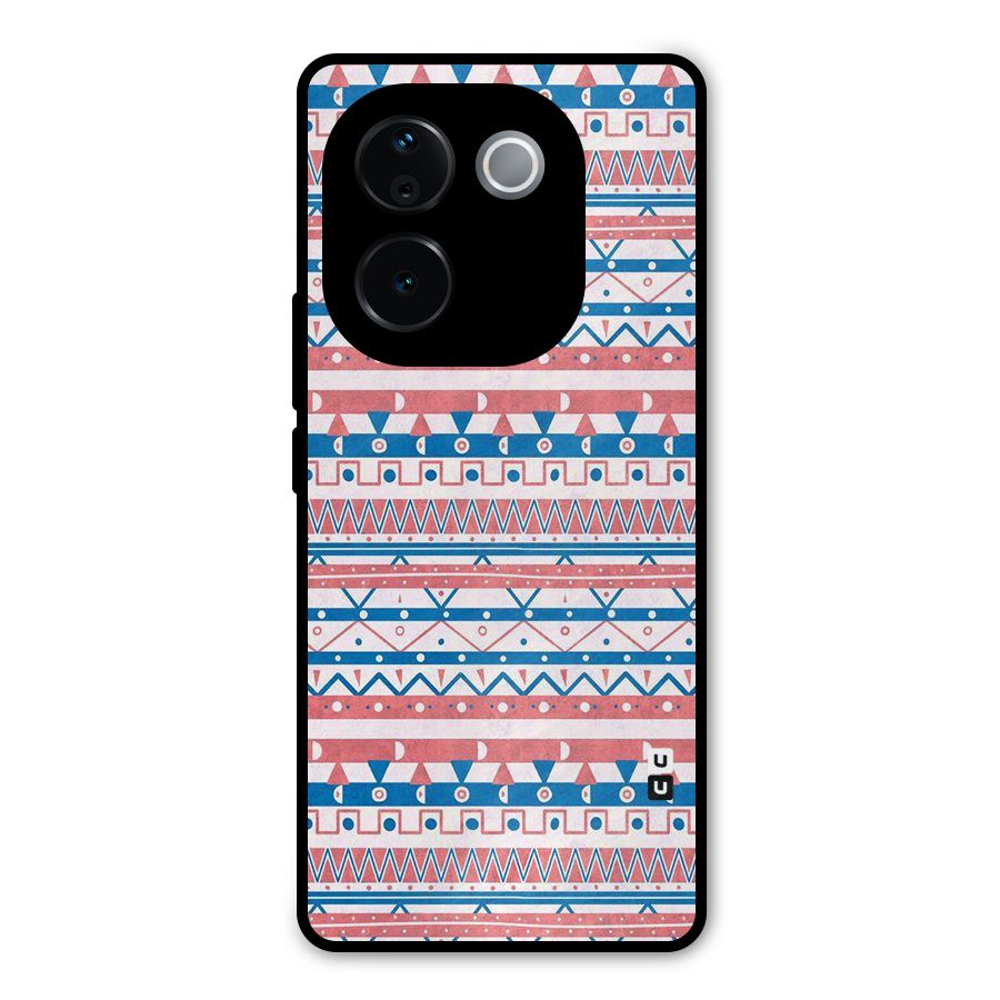 Seamless Ethnic Pattern Metal Back Case for iQOO Z9s Pro