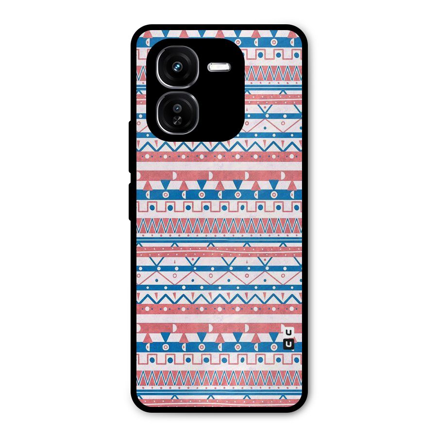 Seamless Ethnic Pattern Metal Back Case for iQOO Z9x