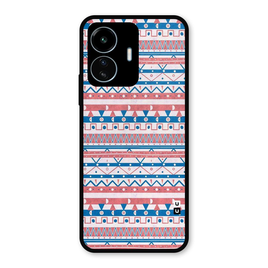 Seamless Ethnic Pattern Metal Back Case for vivo iQOO Z6 Lite 5G