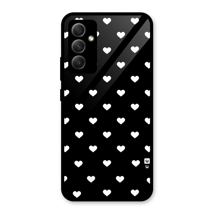 Seamless Hearts Pattern Glass Back Case for Galaxy A34