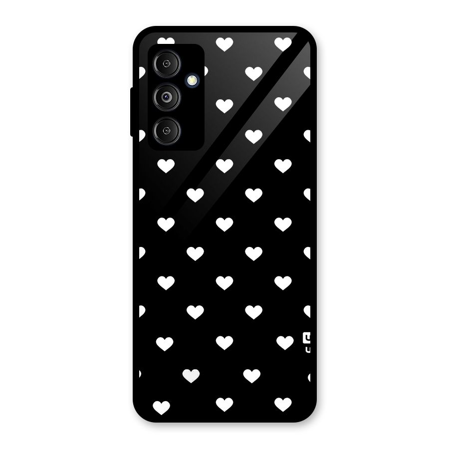 Seamless Hearts Pattern Glass Back Case for Galaxy M14 5G