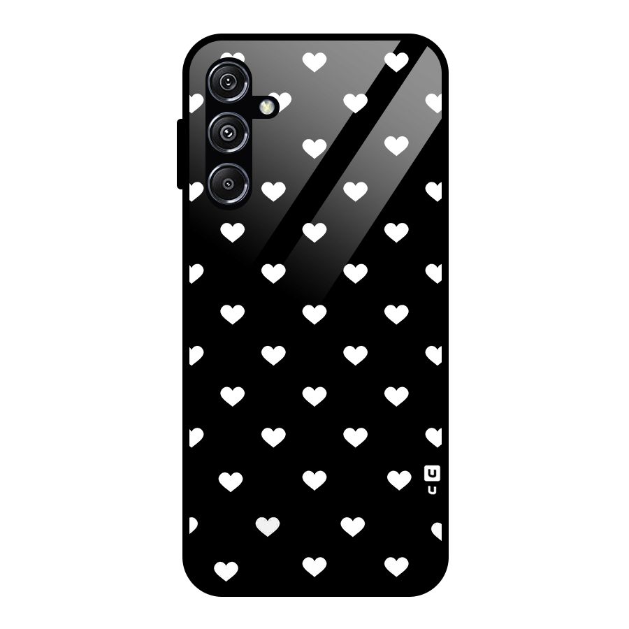 Seamless Hearts Pattern Glass Back Case for Galaxy M34 5G