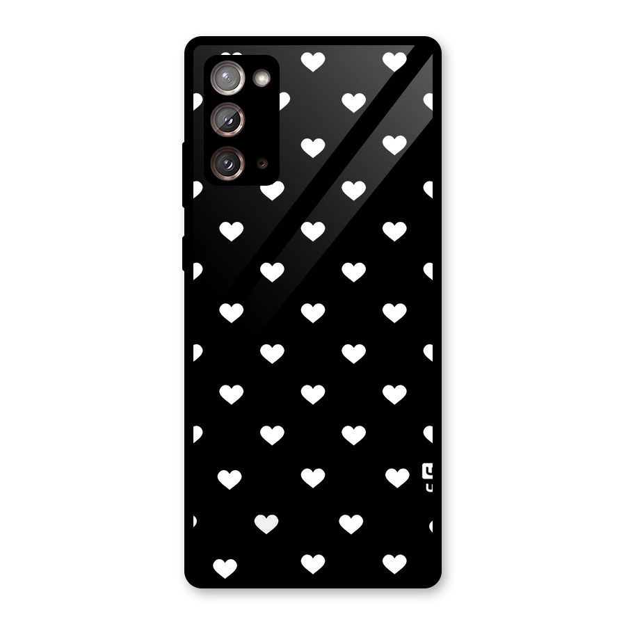Seamless Hearts Pattern Glass Back Case for Galaxy Note 20