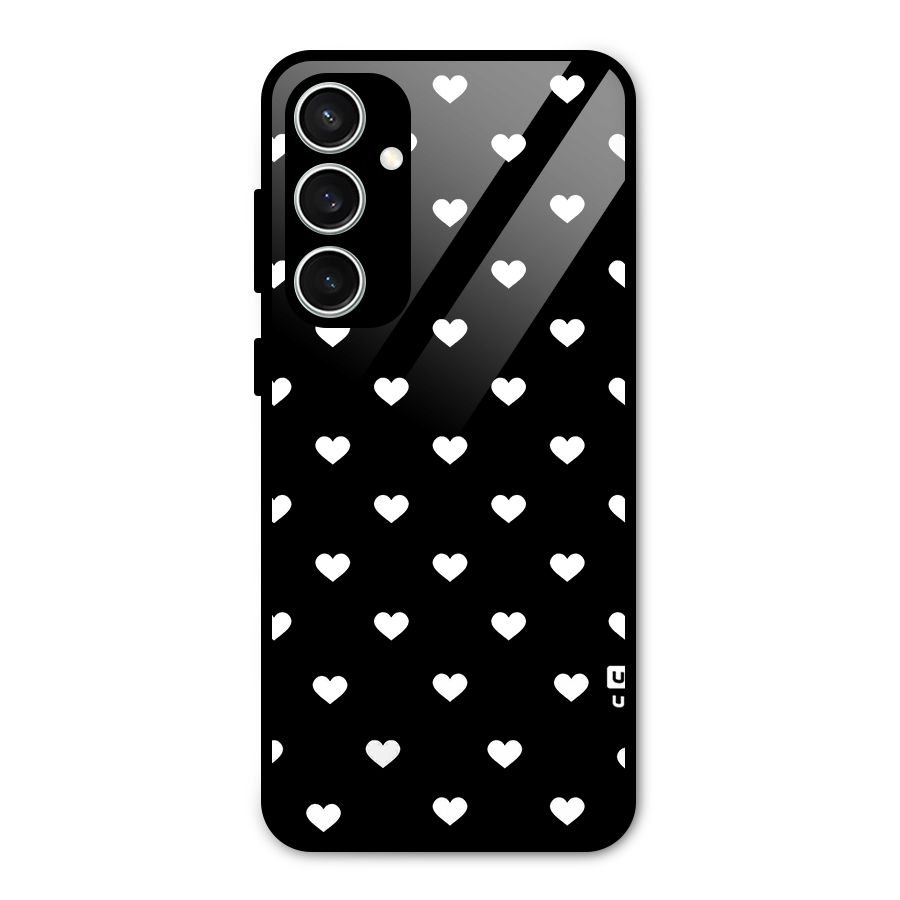 Seamless Hearts Pattern Glass Back Case for Galaxy S23 FE