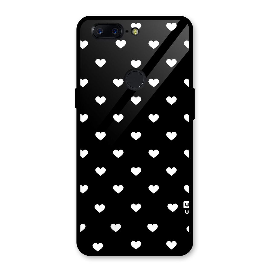 Seamless Hearts Pattern Glass Back Case for OnePlus 5T