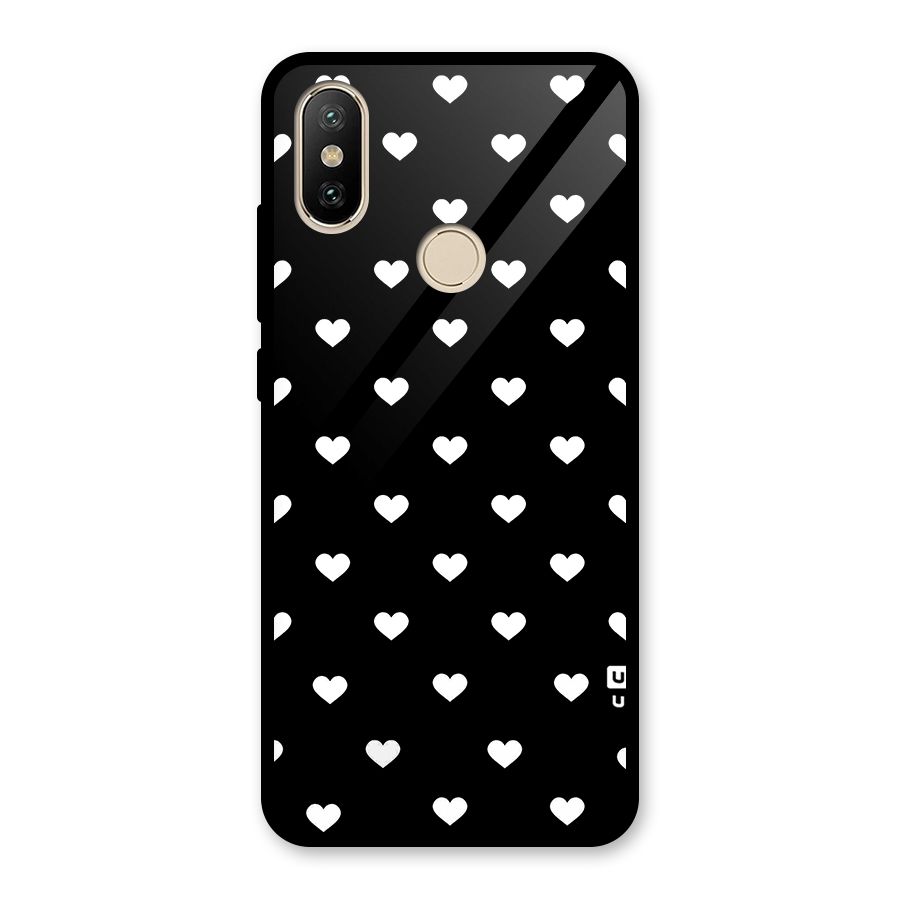 Seamless Hearts Pattern Glass Back Case for Redmi A2
