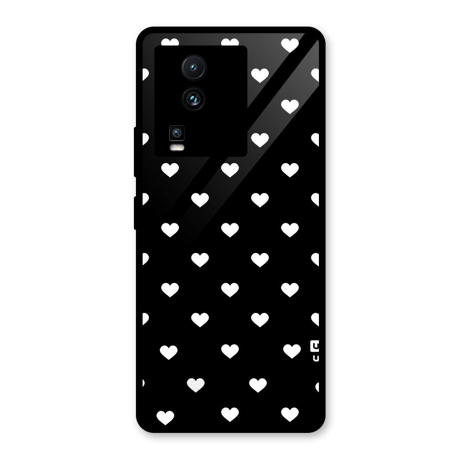 Seamless Hearts Pattern Glass Back Case for Vivo iQOO Neo 7 Pro