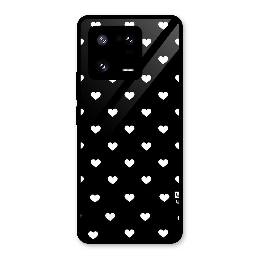 Seamless Hearts Pattern Glass Back Case for Xiaomi 13 Pro