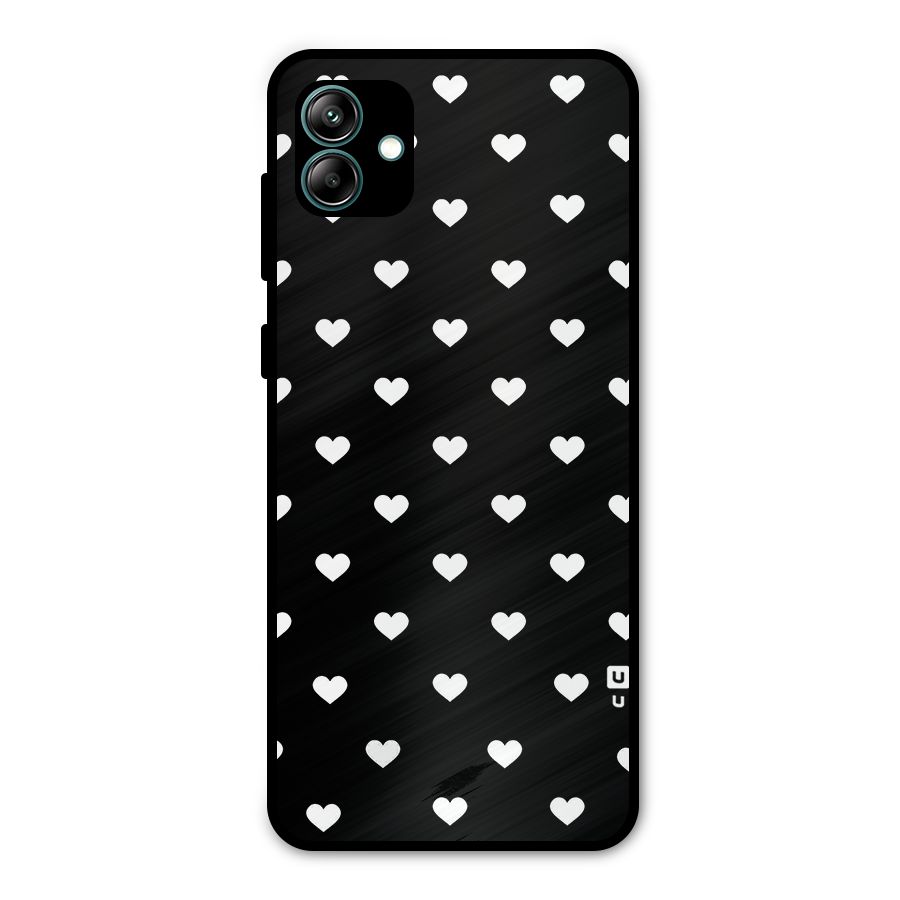 Seamless Hearts Pattern Metal Back Case for Galaxy A04
