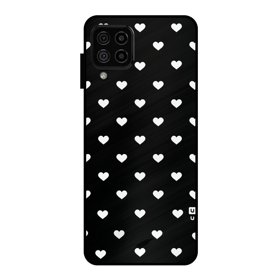 Seamless Hearts Pattern Metal Back Case for Galaxy A22 4G