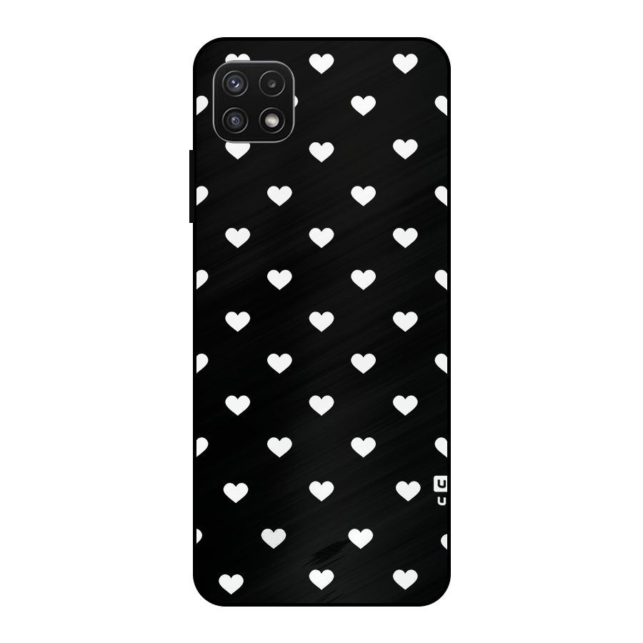 Seamless Hearts Pattern Metal Back Case for Galaxy A22 5G