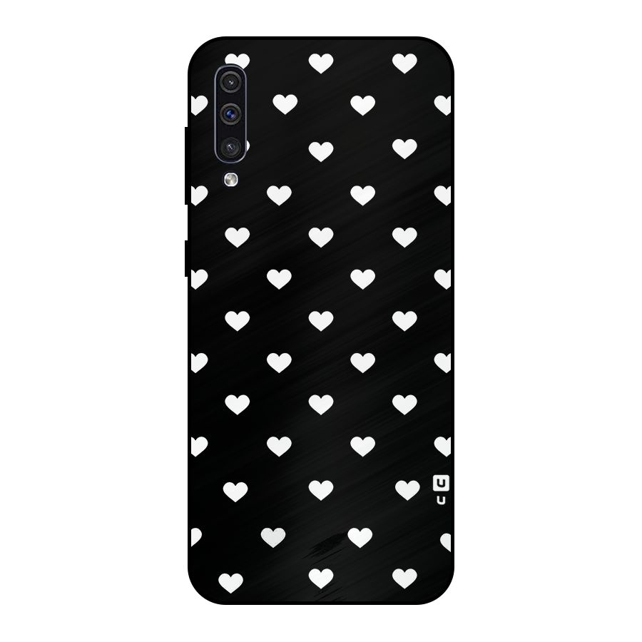 Seamless Hearts Pattern Metal Back Case for Galaxy A30s