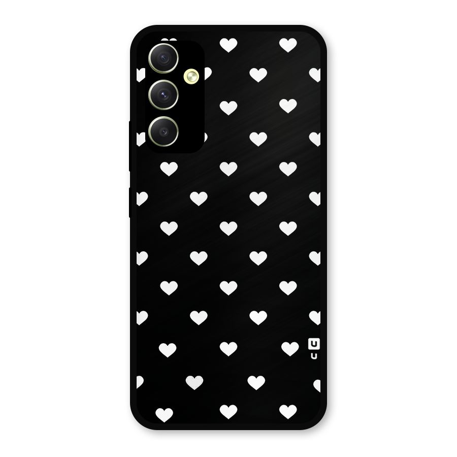 Seamless Hearts Pattern Metal Back Case for Galaxy A34
