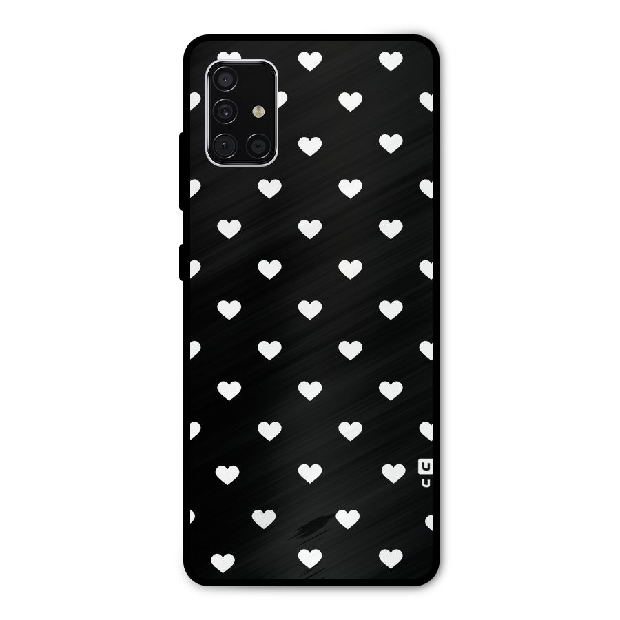 Seamless Hearts Pattern Metal Back Case for Galaxy A51