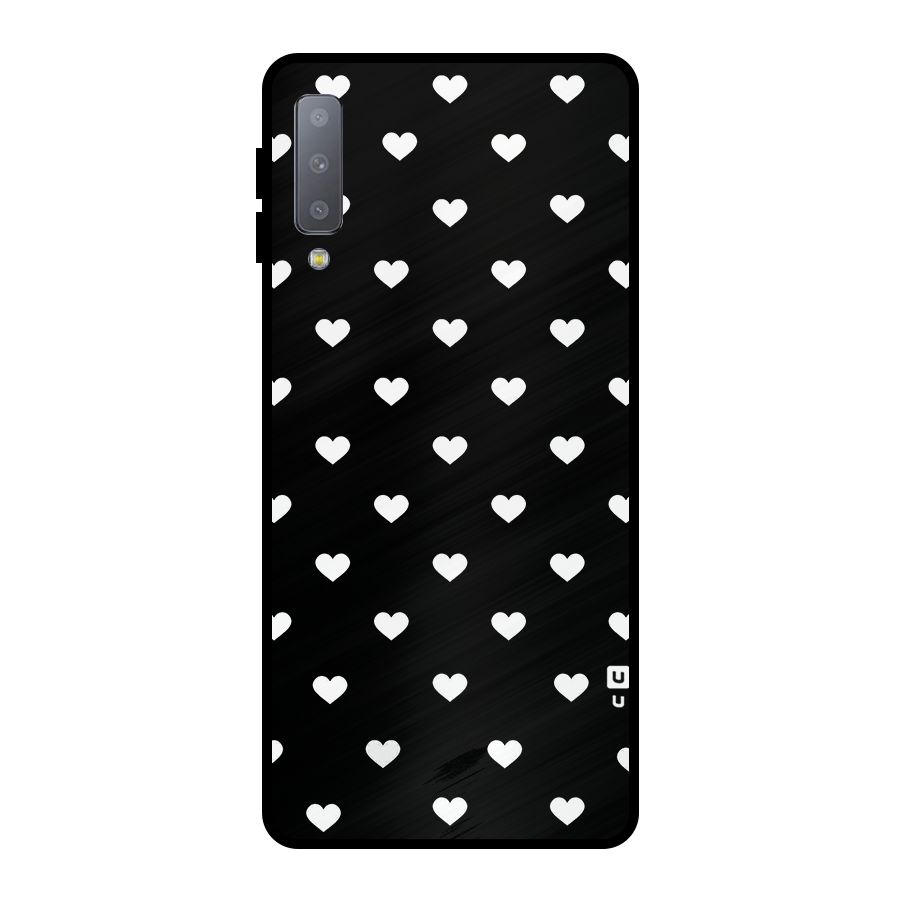 Seamless Hearts Pattern Metal Back Case for Galaxy A7 (2018)