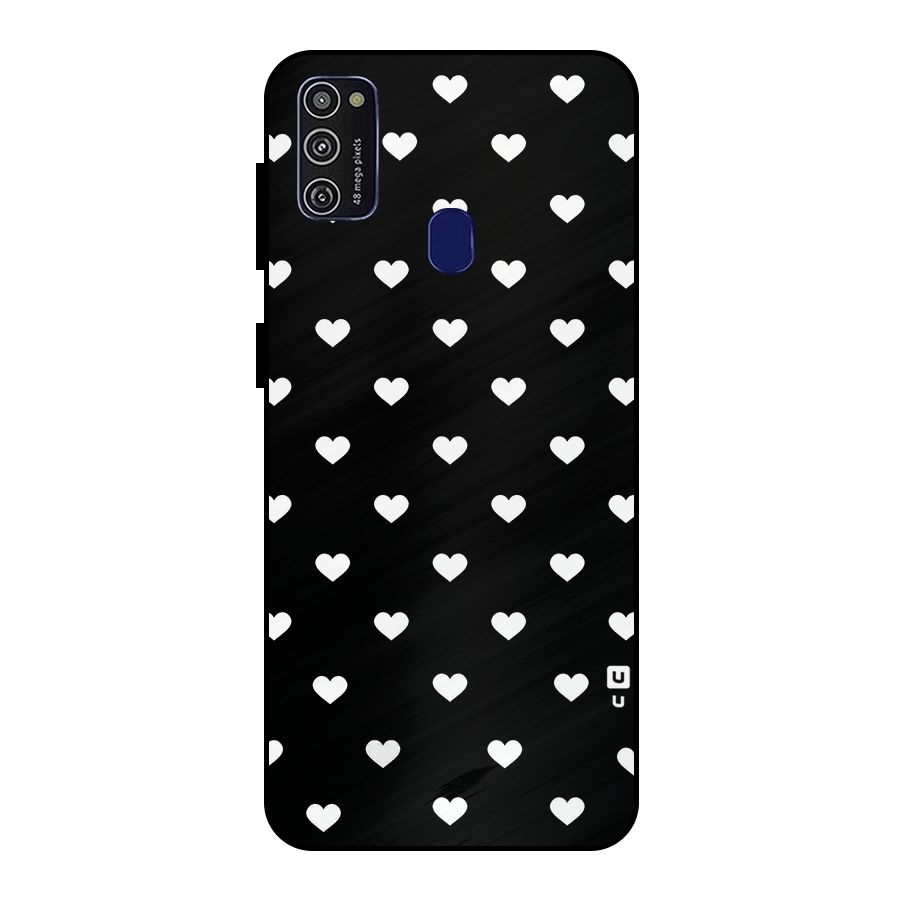 Seamless Hearts Pattern Metal Back Case for Galaxy M21