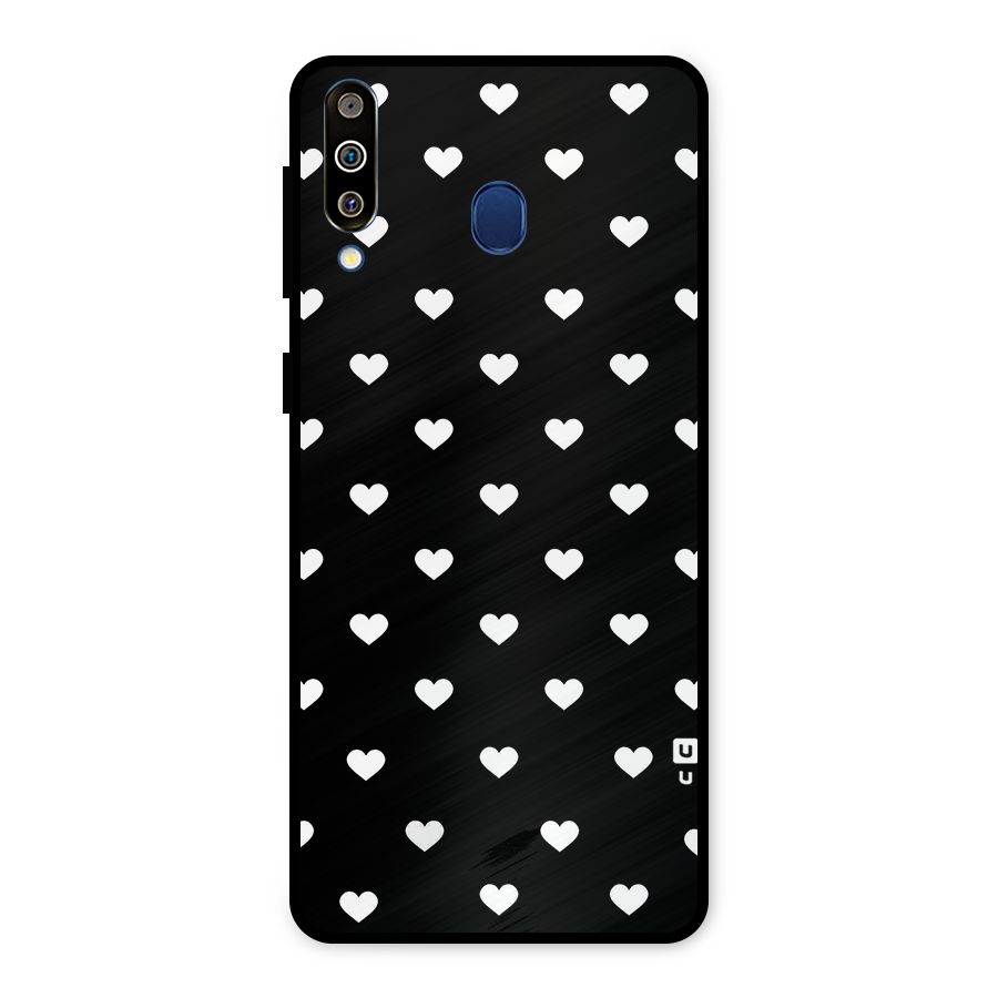 Seamless Hearts Pattern Metal Back Case for Galaxy M30