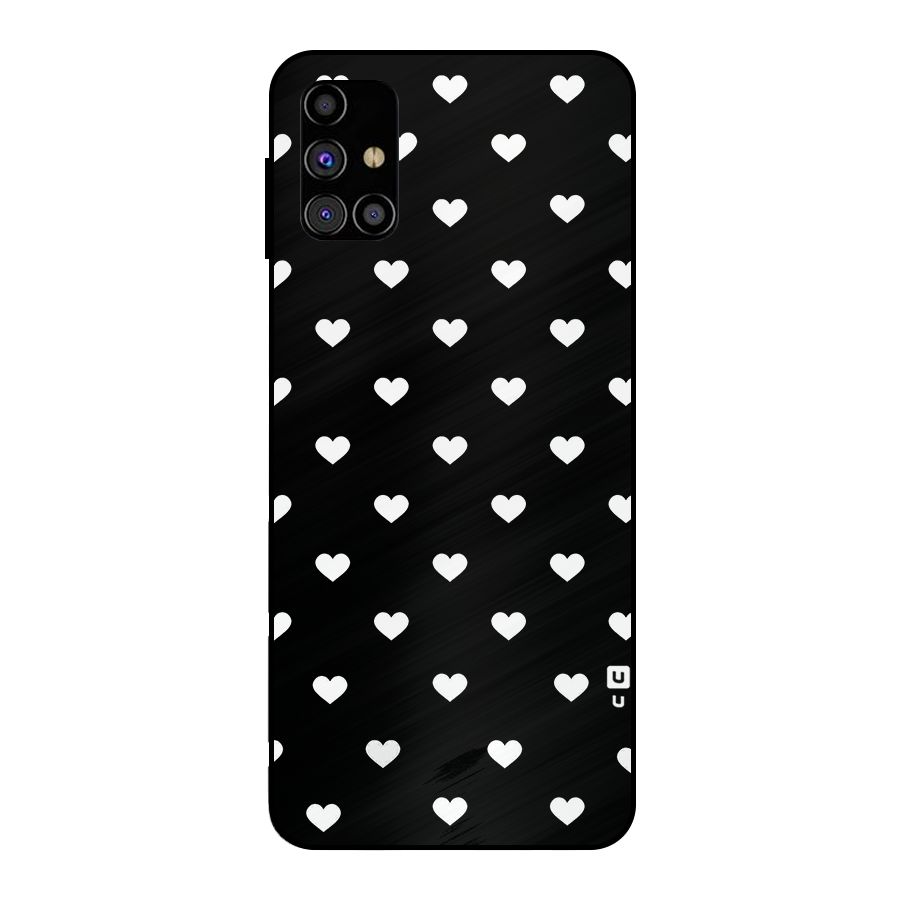 Seamless Hearts Pattern Metal Back Case for Galaxy M31s