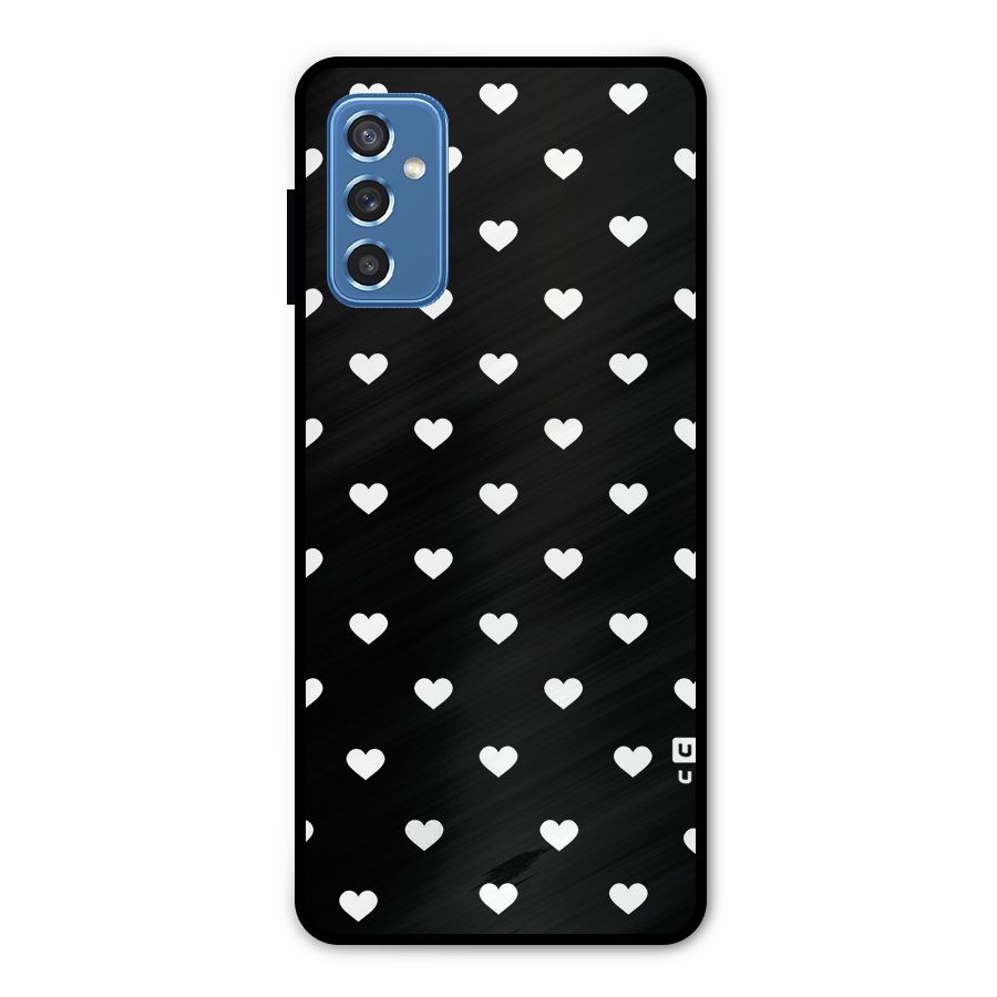 Seamless Hearts Pattern Metal Back Case for Galaxy M52 5G