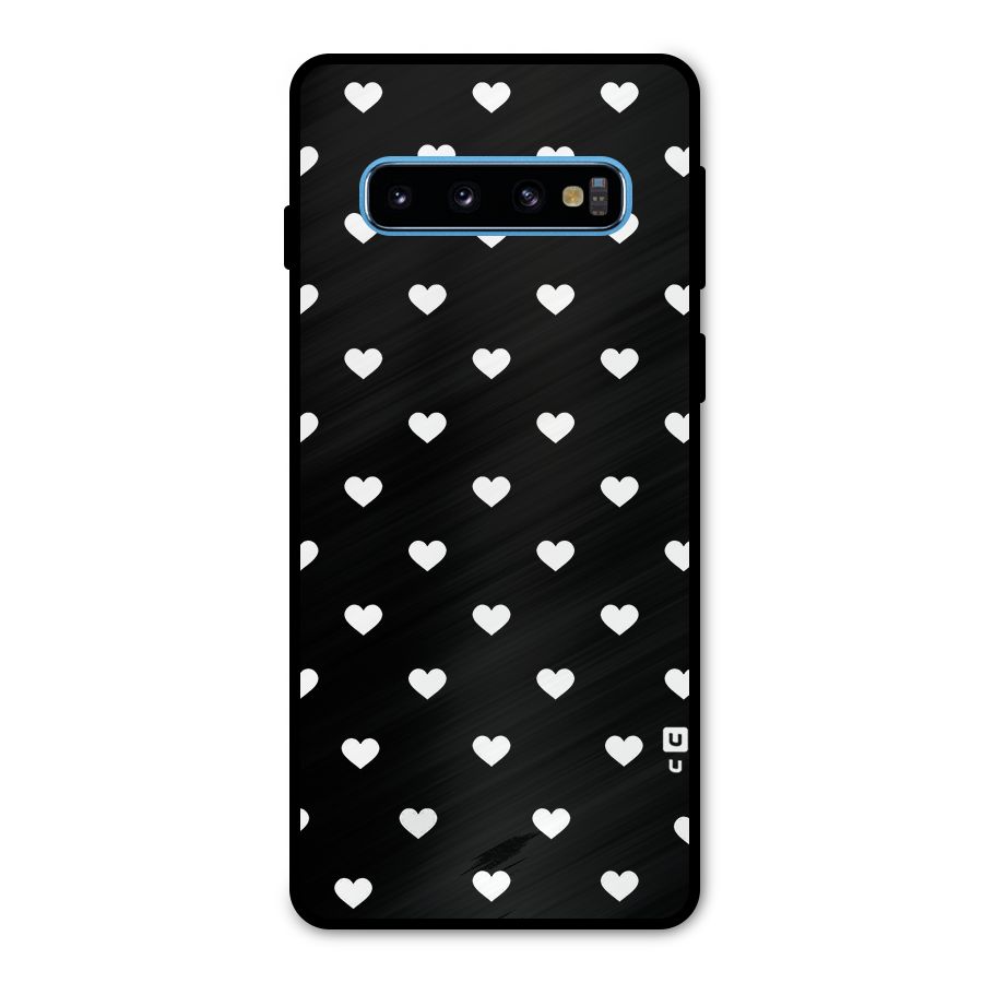 Seamless Hearts Pattern Metal Back Case for Galaxy S10