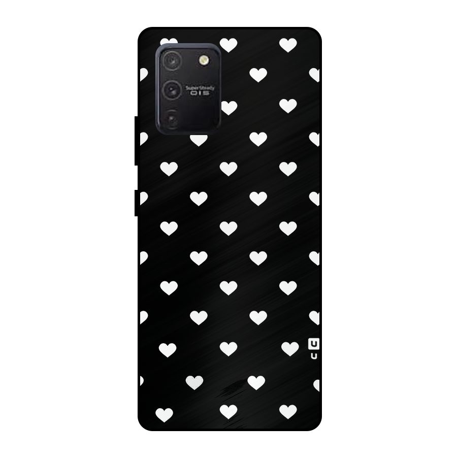 Seamless Hearts Pattern Metal Back Case for Galaxy S10 Lite