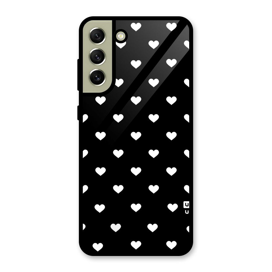 Seamless Hearts Pattern Metal Back Case for Galaxy S21 FE 5G (2023)