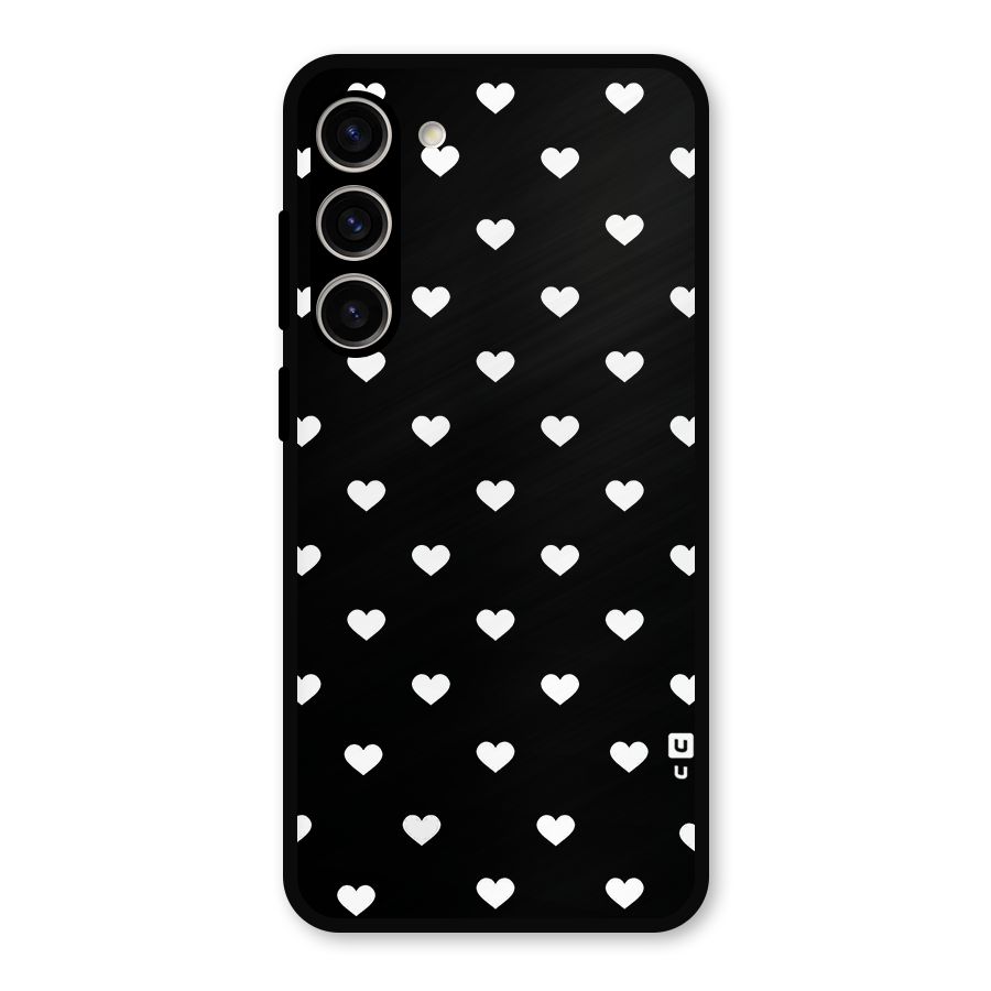 Seamless Hearts Pattern Metal Back Case for Galaxy S23 Plus