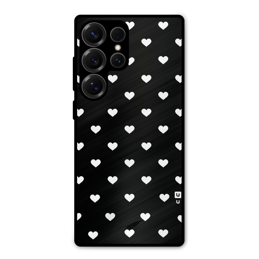 Seamless Hearts Pattern Metal Back Case for Galaxy S25 Ultra