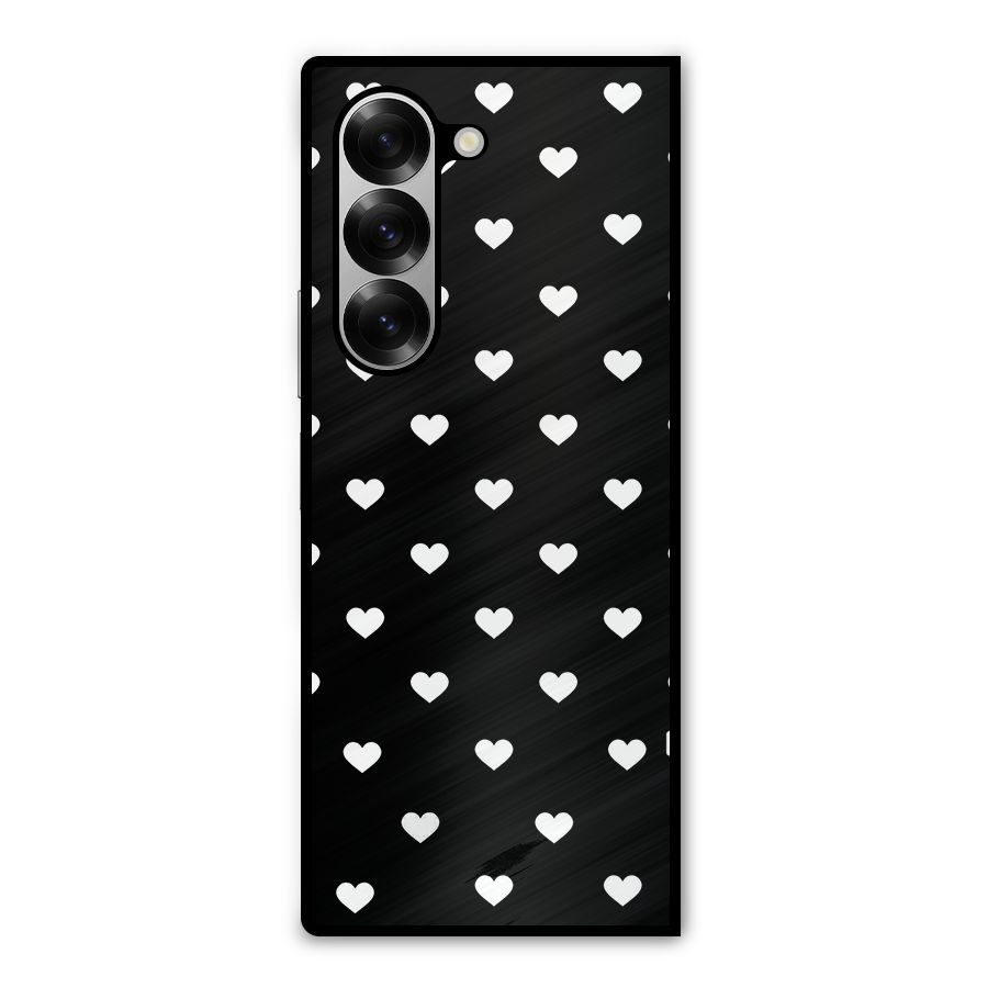 Seamless Hearts Pattern Metal Back Case for Galaxy Z Fold6