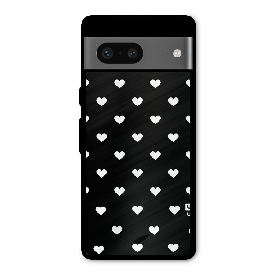 Seamless Hearts Pattern Metal Back Case for Google Pixel 7