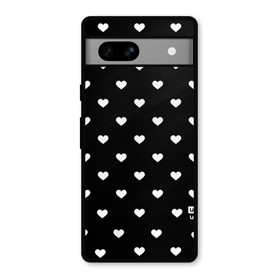 Seamless Hearts Pattern Metal Back Case for Google Pixel 7a