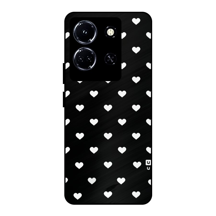 Seamless Hearts Pattern Metal Back Case for Infinix Note 30 5G