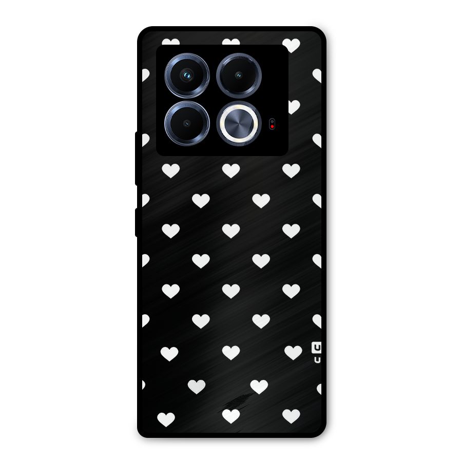 Seamless Hearts Pattern Metal Back Case for Infinix Note 40 5G
