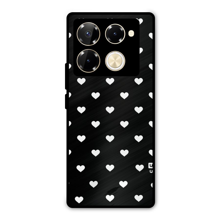 Seamless Hearts Pattern Metal Back Case for Infinix Note 40 Pro Plus