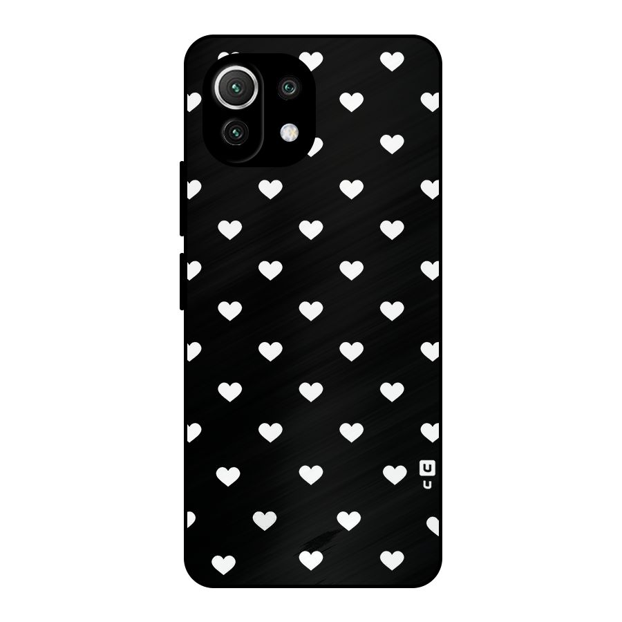 Seamless Hearts Pattern Metal Back Case for Mi 11 Lite