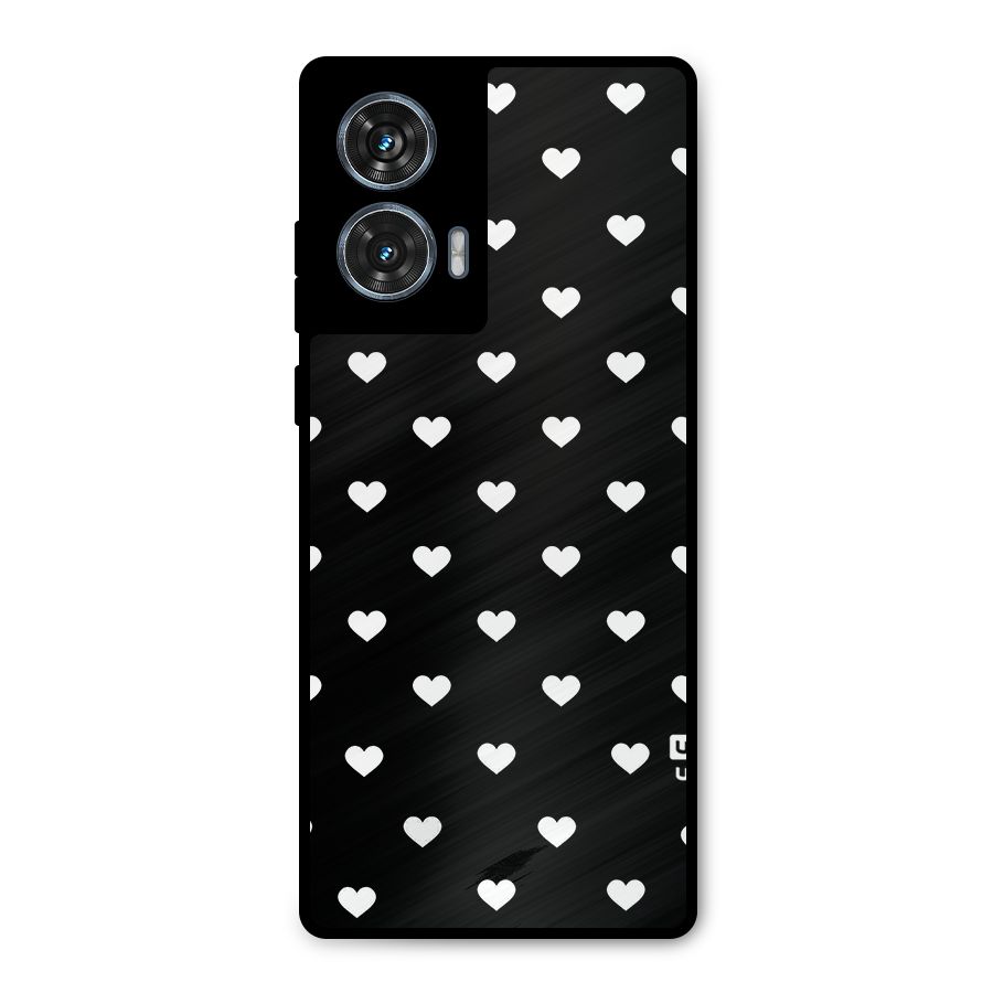 Seamless Hearts Pattern Metal Back Case for Motorola Edge 50 Fusion