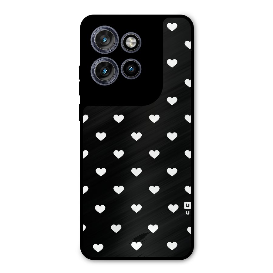 Seamless Hearts Pattern Metal Back Case for Motorola Edge 50 Neo