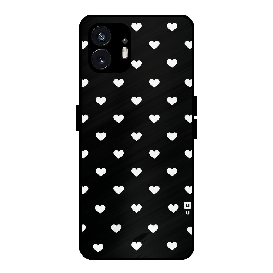 Seamless Hearts Pattern Metal Back Case for Nothing Phone 2