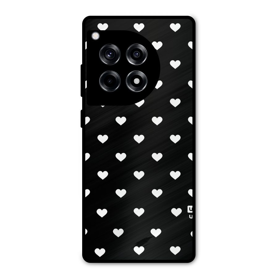 Seamless Hearts Pattern Metal Back Case for OnePlus 12R
