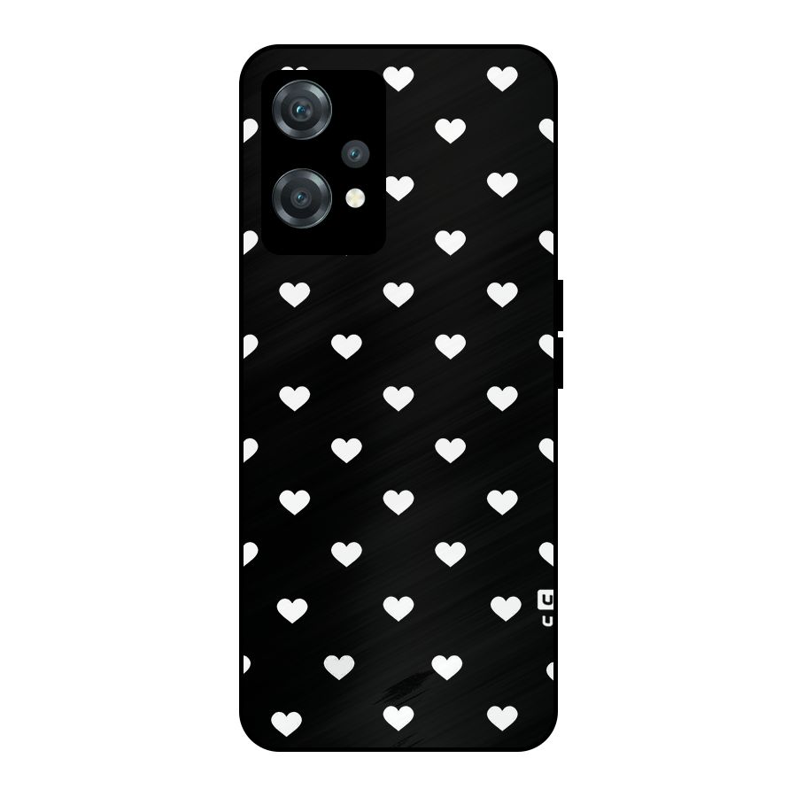 Seamless Hearts Pattern Metal Back Case for OnePlus Nord CE 2 Lite 5G