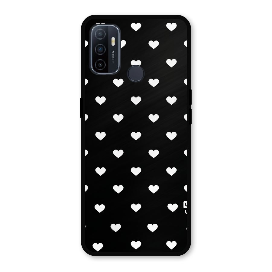 Seamless Hearts Pattern Metal Back Case for Oppo A53