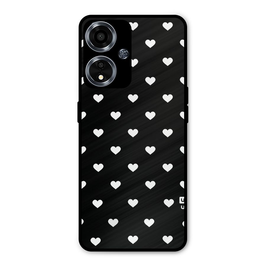 Seamless Hearts Pattern Metal Back Case for Oppo A59