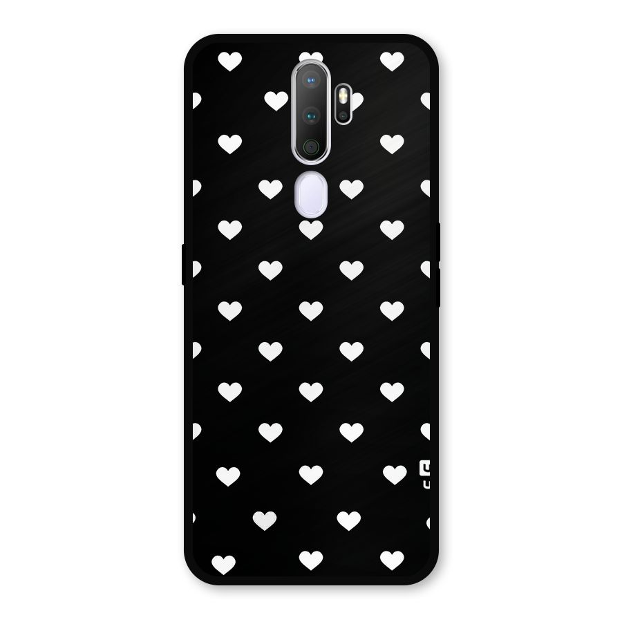 Seamless Hearts Pattern Metal Back Case for Oppo A9 (2020)