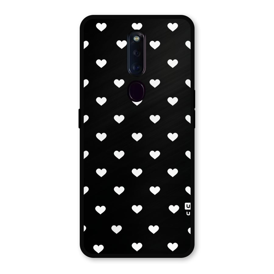 Seamless Hearts Pattern Metal Back Case for Oppo F11 Pro